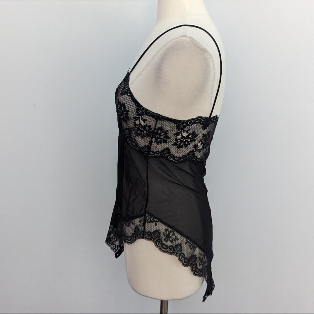 Vintage Lady Lynne Black Sheer Lace Bodysuit Medium Made in USA 1970s - Picture 4 of 10